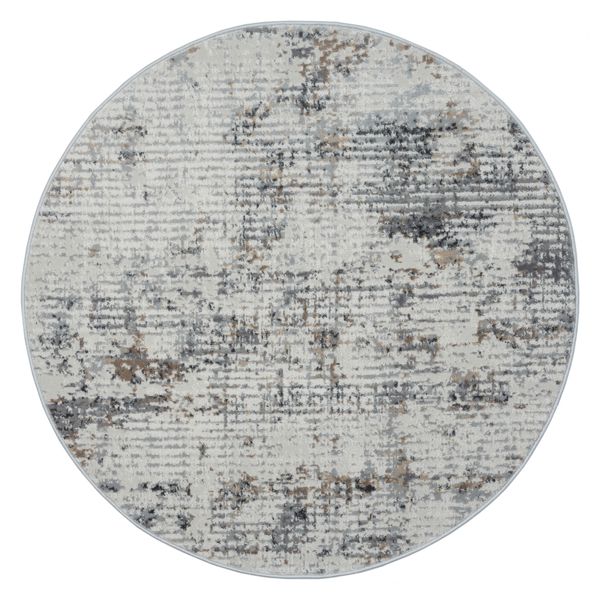 Teppich Ashley , 120cm x 120cm, Farbe Beige, rund, Florhöhe 8mm