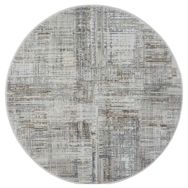 Teppich Royal Retreat , 120cm x 120cm, Farbe Beige, rund, Florhöhe 10mm