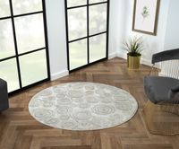 Teppich Layla , 120cm x 120cm, Farbe Beige, rund, Florhöhe 10mm