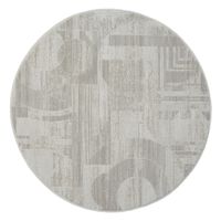 Teppich Violet, 120cm x 120cm, Farbe Beige, rund, Florhöhe 10mm