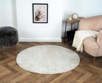 Teppich Eliza, 120cm x 120cm, Farbe Beige, rund, Florhöhe 10mm