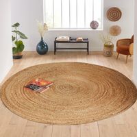 Teppich Sophia, 120cm x 120cm, Farbe Hellbraun, rund, Florhöhe 10mm