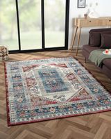 Teppich Daisy, 170cm x 240cm, Farbe Blau, rechteckig, Florhöhe 6mm