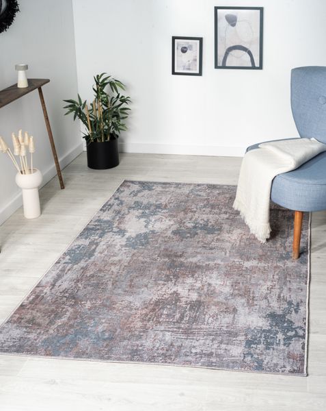 Teppich Olivia, 120cm x 180cm, Farbe grau/blau/braun Mix, rechteckig