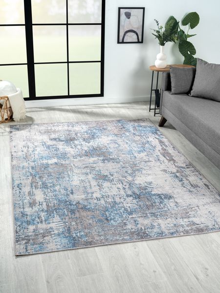 Teppich Olivia, 160cm x 230cm, Farbe Blau/Grau, rechteckig