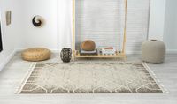 Teppich Maya, 140cm x 200cm, Farbe Weiß, rechteckig, Florhöhe 15mm