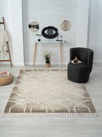 Teppich Maya, 160cm x 230cm, Farbe Weiß, rechteckig, Florhöhe 15mm