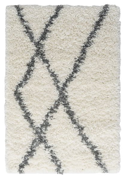 Teppich Laure , 60cm x 90cm, Farbe Weiß, rechteckig, Florhöhe 37mm