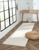 Teppich Elodie, 80cm x 300cm, Farbe Weiß, rechteckig, Florhöhe 37mm