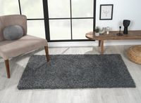 Teppich Elodie, 100cm x 150cm, Farbe Dunkelgrau, rechteckig, Florhöhe 37mm