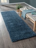 Teppich Elodie, 80cm x 250cm, Farbe Dunkelblau, rechteckig, Florhöhe 37mm