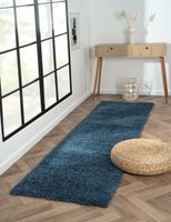 Teppich Elodie, 80cm x 300cm, Farbe Dunkelblau, rechteckig, Florhöhe 37mm