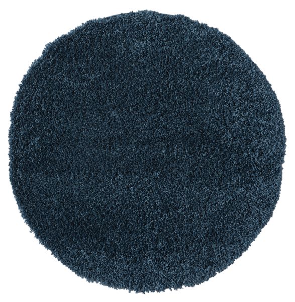 Teppich Elodie, 120cm x 120cm, Farbe Dunkelblau, rund, Florhöhe 37mm