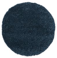 Teppich Elodie, 120cm x 120cm, Farbe Dunkelblau, rund, Florhöhe 37mm