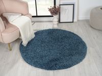 Teppich Elodie, 120cm x 120cm, Farbe Dunkelblau, rund, Florhöhe 37mm