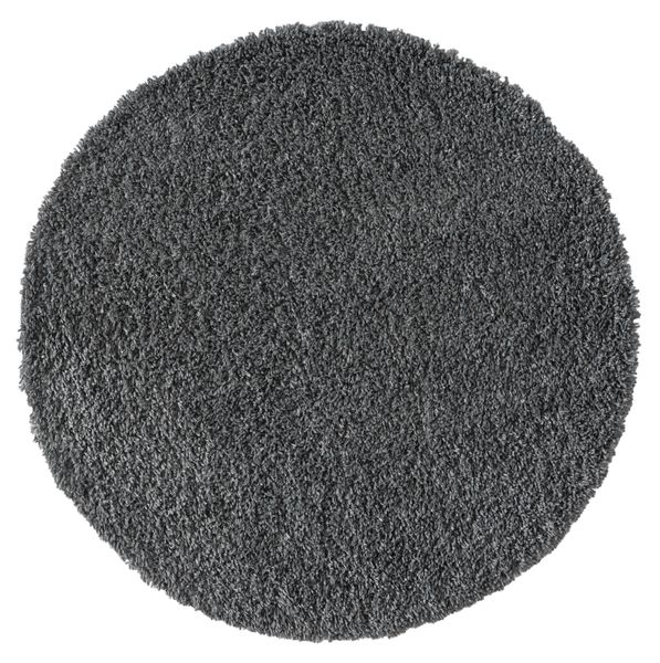 Teppich Elodie, 120cm x 120cm, Farbe Grau, rund, Florhöhe 37mm
