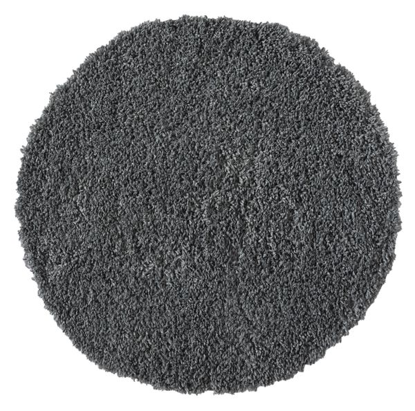 Teppich Elodie, 100cm x 100cm, Farbe Grau, rund, Florhöhe 37mm