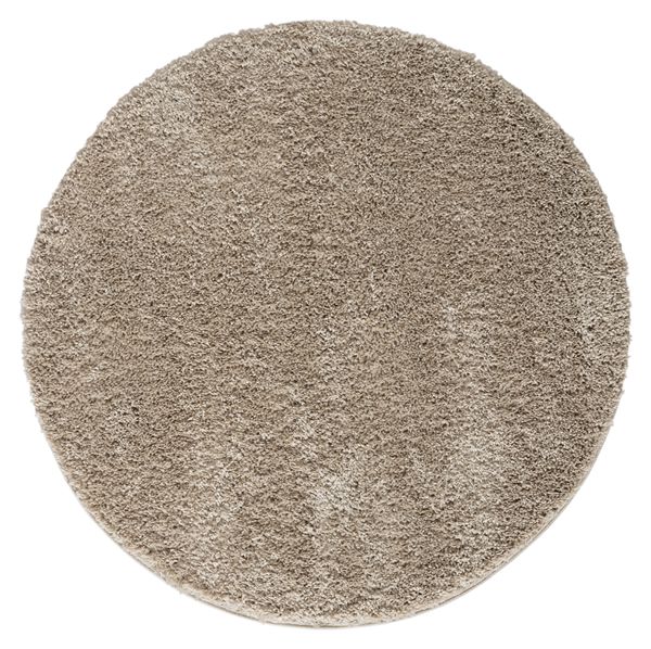 Teppich Elodie, 150cm x 150cm, Farbe Beige, rund, Florhöhe 37mm