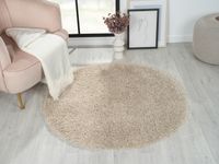 Teppich Elodie, 120cm x 120cm, Farbe Beige, rund, Florhöhe 37mm