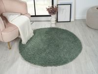 Teppich Elodie, 120cm x 120cm, Farbe Hellgrün, rund, Florhöhe 37mm
