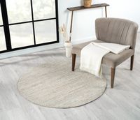 Teppich Lucile, 120cm x 120cm, Farbe Weiß, rund, Florhöhe 7mm