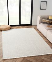 Teppich Lucile, 160cm x 230cm, Farbe Weiß, rechteckig, Florhöhe 7mm