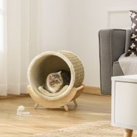 Katzenhöhle Katzenbett mit Regal Katzenhaus Katzenhütte Indoor Khaki
