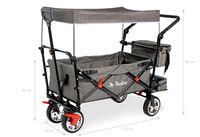 Pinolino Klappbollerwagen AddPlus mit Bremse, grau meliert