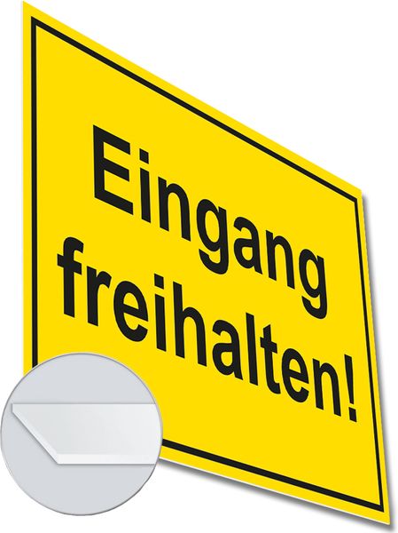 Hinweisschild "Eingang freihalten!"