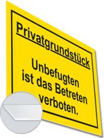 Hinweisschild "Privatgrundstück!"
