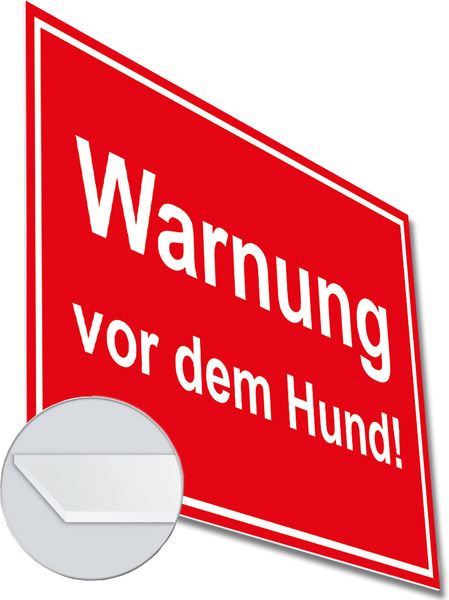 Hinweisschild "Warnung vor dem Hund!"