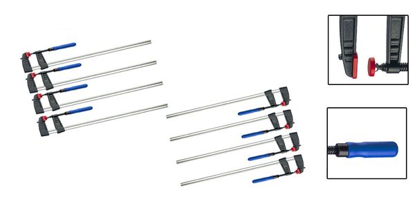 8x Schraubzwinge 150 x 50 mm Leimzwinge Klemmzwinge Einhandzwinge