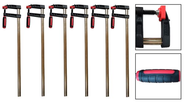 6x Profi Schraubzwinge 800x120 Zwinge Leimzwinge Klemmzwinge Temperguß