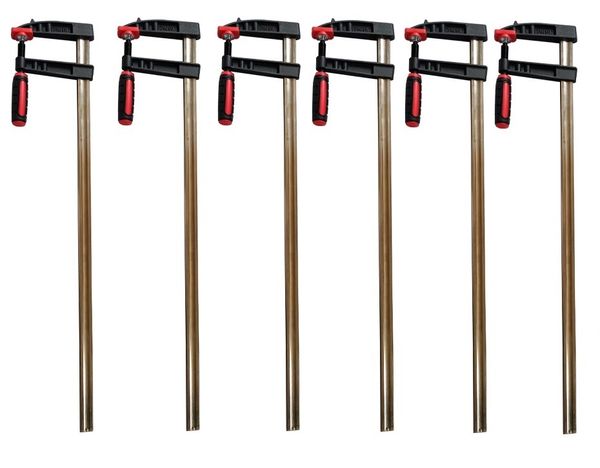 6x Profi Schraubzwinge 200x50 mm Zwinge Leimzwinge Klemmzwinge Temperguß