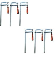 6 Stück Profi Ganzstahl Schraubzwinge 200 x 120 mm Tischzwinge Zwingen