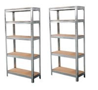 Schwerlastregal Lagerregal Werkstattregal Kellerregal 90cm Regal 2x