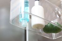 Duschregal Aluminium mit zwei Körben aus Kunststoff (N34)