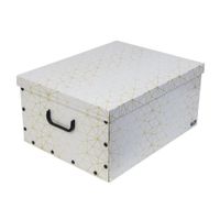 Set: 3 x Karton für Christbaumkugeln_Dekor: Retro Weiß / Gold