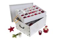 Karton für Christbaumkugeln_Dekor: Retro Weiß / Gold