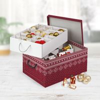 Karton für Christbaumkugeln_Dekor: Red Snowflake