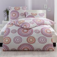 Baumwollseersucker Bettwäsche 40x80/80x80/ 135x200 cm Kreise, 2er Set