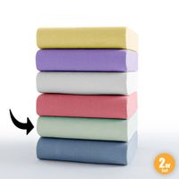 Jersey Spannbetttuch Poly Cotton grün, 90-100x200 cm; 2er Set