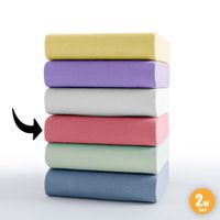 Jersey Spannbetttuch Poly Cotton ca. 90-100x200 cm, Coral, 2er Set