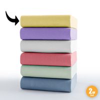 Jersey Spannbetttuch Poly Cotton 90-100x200 cm, Ocker, 2er Set