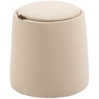 2-in-1 Ottomane Sitzhocker inklusive Stauraum, abnehmbaren Deckel Beige