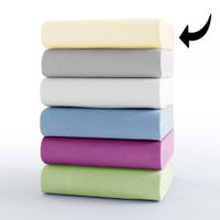 Mikrofaser-Interlock-Spannbetttuch, ca. 90 - 100 x 200 cm - Transparent Yellow