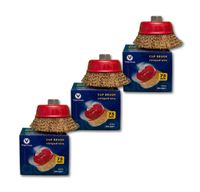 Topfbürsten 75mm Drahtbürsten Bürste gewellt Winkelschleifer & Flex 6x