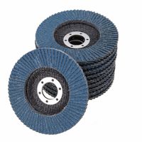 50x Fächerschleifscheiben 115mm flach Körnung 100 Blau Lamellenscheiben