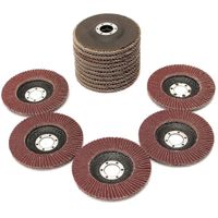 5x Fächerschleifscheiben 125mm flach Körnung 80 Braun Lamellenscheiben