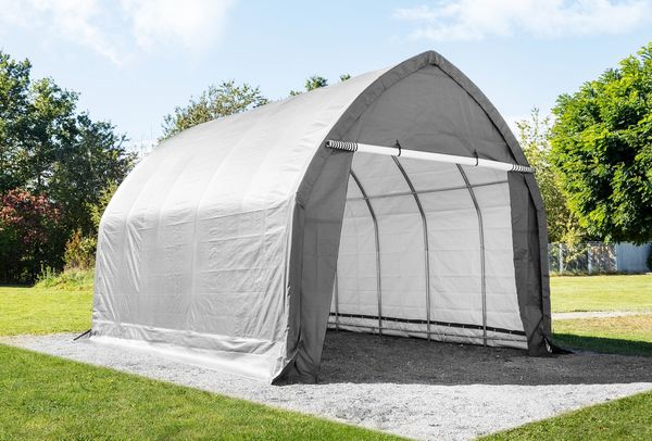 Foliengarage Zeltgarage, ca. 390 x 610 x 370 cm - Grau